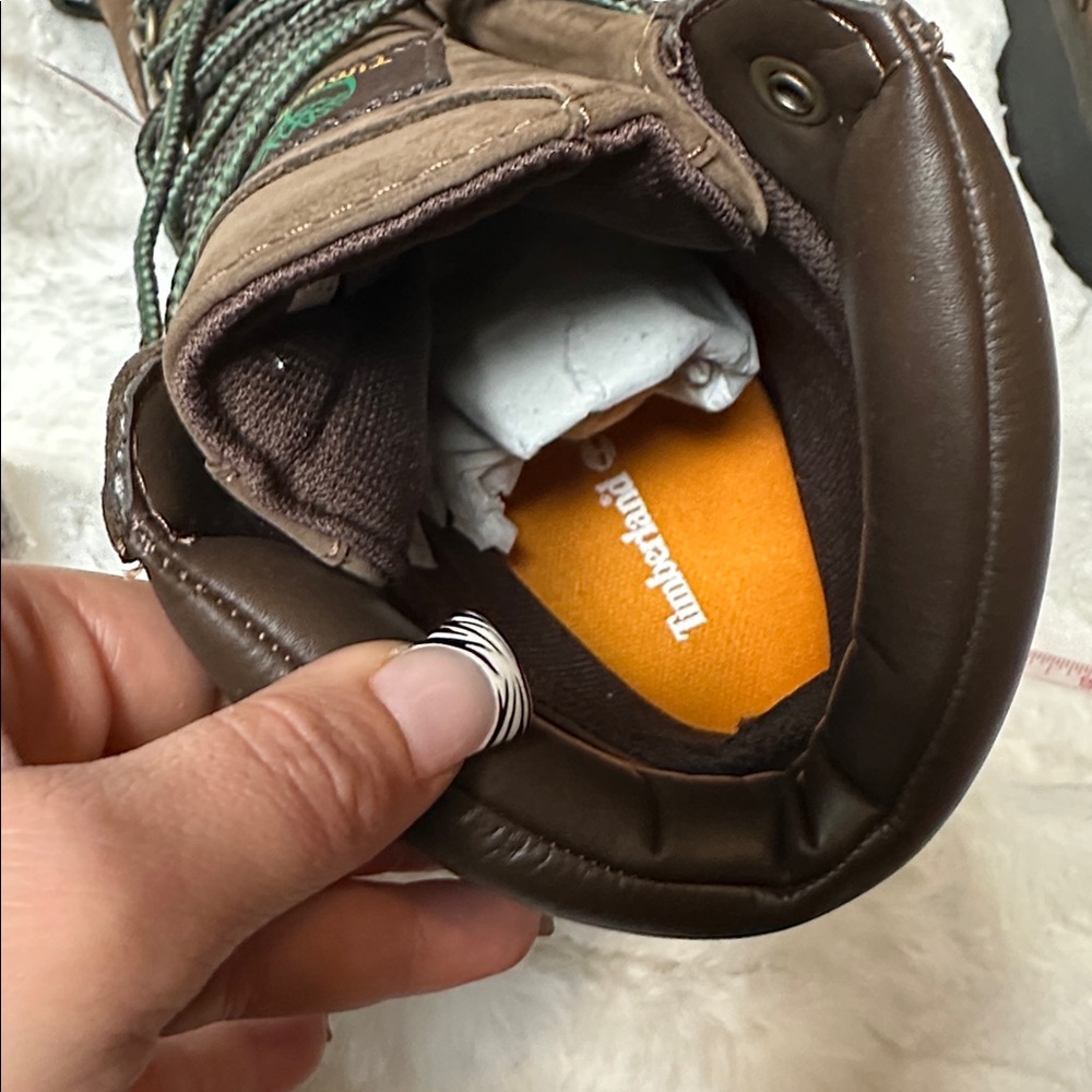 Timberland Men's Dark Brown and Green Boots - Picture 3 of 9